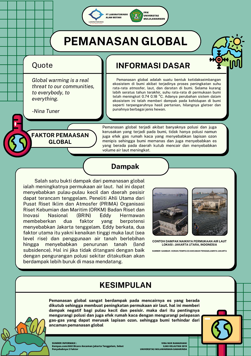 Foto dokumentasi - Poster Pemanasan Global - PT Laboratorindo Alam Bestari